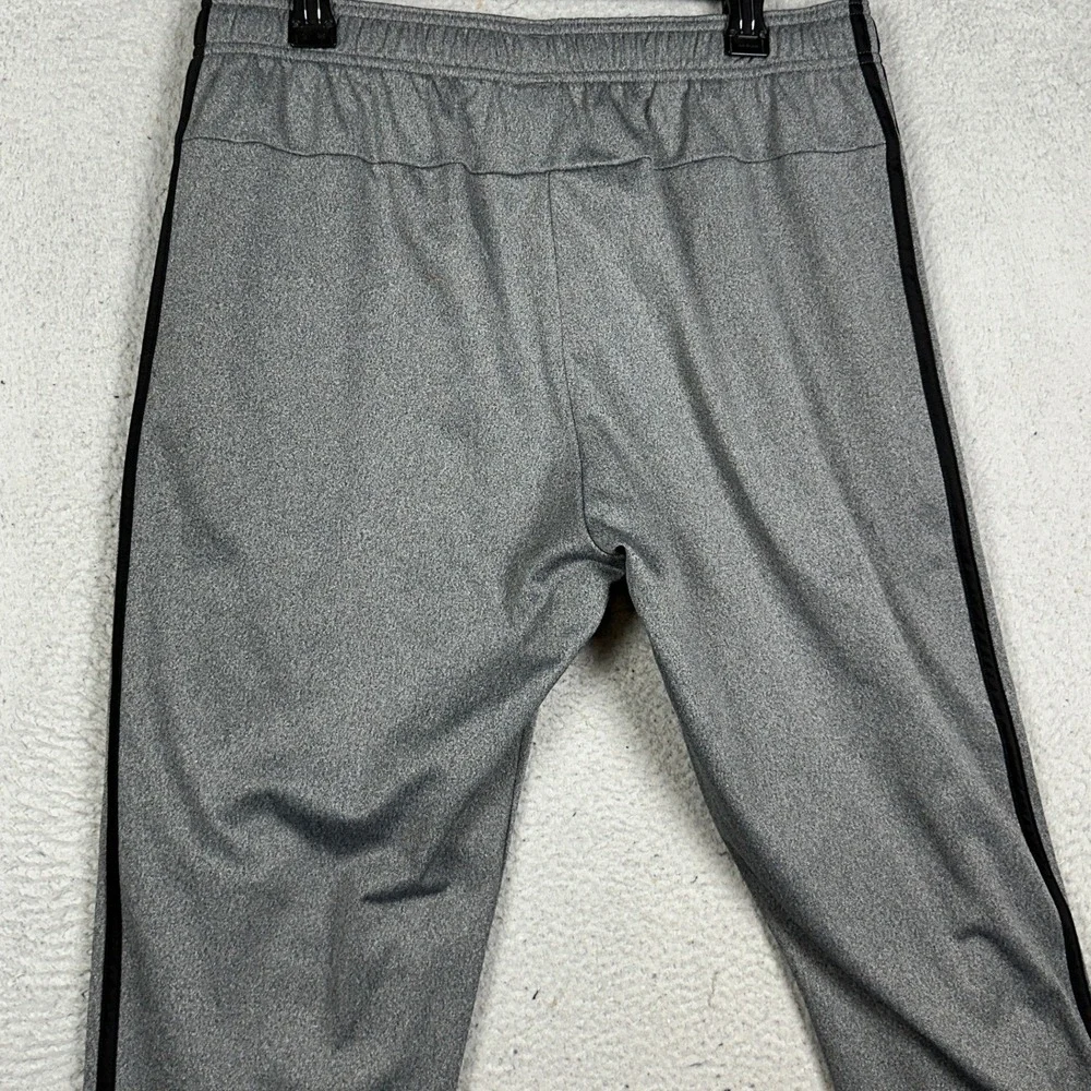Adidas Pants Mens Large Grey Black Essentials 3-Stripes Tapered Jogger Athletic